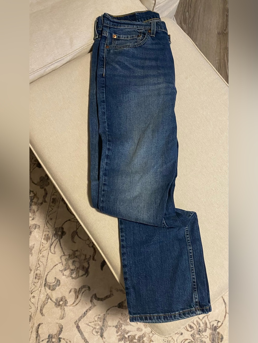 Vintage Levi's Mens Blue Straight-Leg Jeans